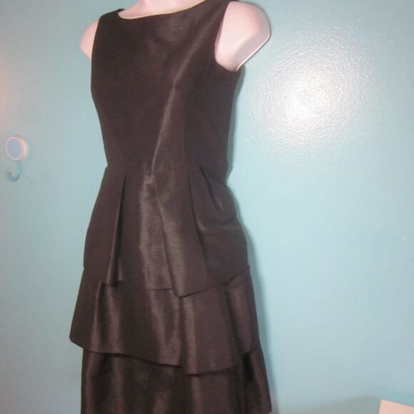 Alfred Sung Black Tiered Party Dress Size 2 - Picture 10 of 10
